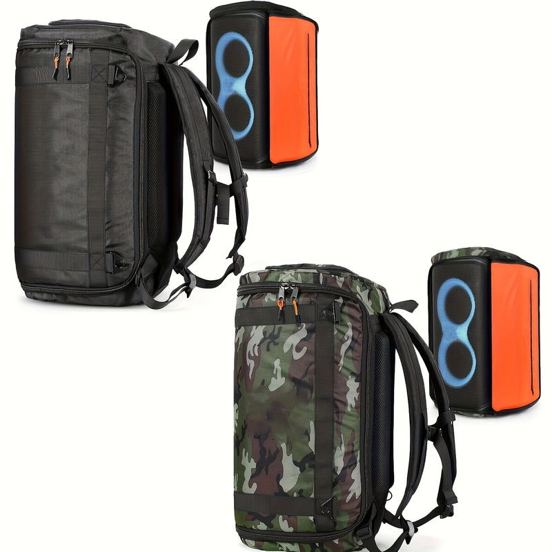1 mochila PartyBox 120 para altavoz - Estuche de viaje resistente de poliamida con correas ajustables, ideal para sistema de sonido portátil, accesorios para eventos | Bolso con correa ajustable | Mochila duradera