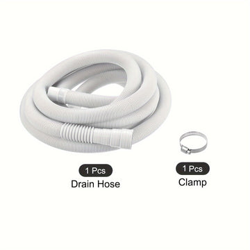 Manguera de Drenaje Flexible para Lavadora Blanca - Plástico Duradero, Accesorio Esencial para Electrodomésticos