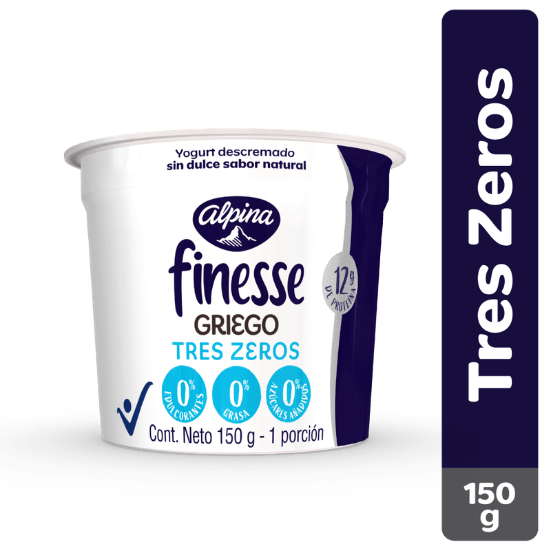YOGURT GRIEGO ALPINA 150G TRESZEROS FINE