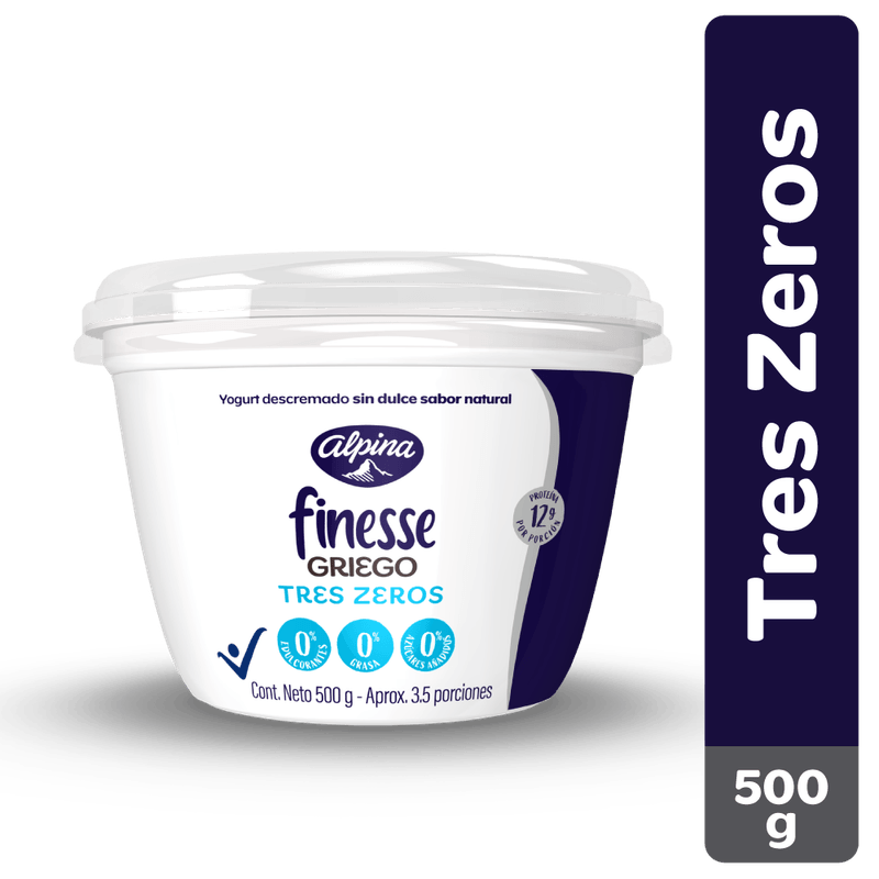 YOGURT GRIEGO ALPINA 500G TRESZEROS FINE