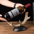 Elegante soporte de bebidas estilo europeo con asta - Resina, base negra, ideal para decoración de bar en casa o entrada, perfecto para exhibir botellas, decoración