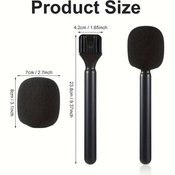 Adaptador de micrófono multifunción portátil, empuñadura para micrófono inalámbrico, adaptador de montaje manual para micrófono inalámbrico, adaptador de entrevista inalámbrica, compatible con DJI Mic 1/2 y Wireless GO II