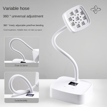 Lámpara LED portátil y recargable, con botón de activación, curación de 30 segundos para aplicaciones de uñas de gel más rápidas.