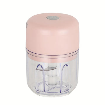 Mini Trituradora de Ajo Recargable de 8,45 onzas - Duradera y Resistente, Carga USB, 1200 RPM, Ideal para Triturar Ajo, Pimientos, Cebolla, Carne Picada, Frutos Secos y Más