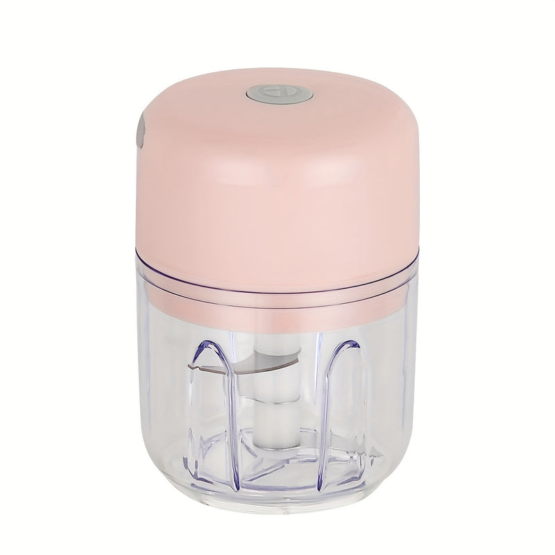 Mini Trituradora de Ajo Recargable de 8,45 onzas - Duradera y Resistente, Carga USB, 1200 RPM, Ideal para Triturar Ajo, Pimientos, Cebolla, Carne Picada, Frutos Secos y Más