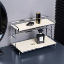 Organizador de Tocador de Estilo Nórdico de 1 Nivel en Acrílico - Elegante Expositor Negro para Mostrar Cosméticos, Perfumes y Almacenamiento de Vasos de Agua - Ideal para Baño, Sala de Estar o Decoración de Entrada