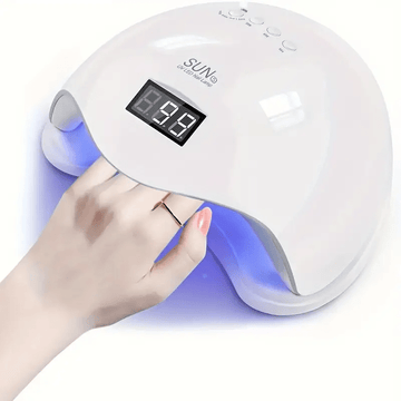 Lámpara LED para uñas con sensor inteligente, luz de curado para esmalte en gel portátil, alimentación por USB, sin batería, 5 regalos festivos esenciales, pantalla LCD, base removible, ideal para uso en casa y salón
