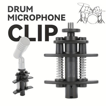 Pinza Ajustable para Micrófono de Batería LMBGM - Soporte Giratorio Antigolpes, Construcción en Plástico Duradero y Fácil Instalación para Conciertos en Vivo, Sujeción Segura, Diseño Resistente a Impactos, Material Antivibraciones, Equipo para Escenario,