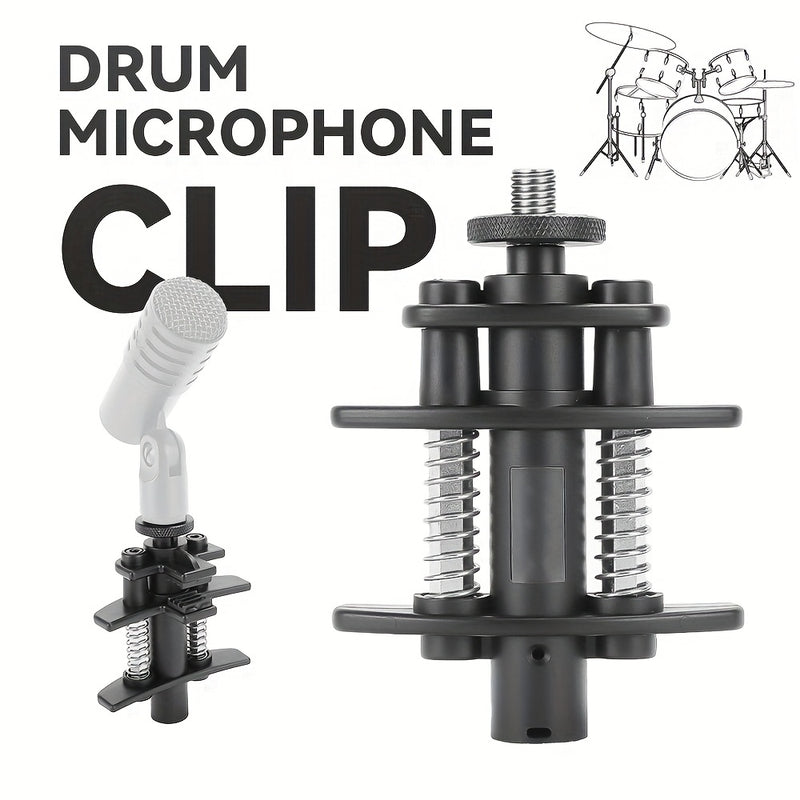 Pinza Ajustable para Micrófono de Batería LMBGM - Soporte Giratorio Antigolpes, Construcción en Plástico Duradero y Fácil Instalación para Conciertos en Vivo, Sujeción Segura, Diseño Resistente a Impactos, Material Antivibraciones, Equipo para Escenario,