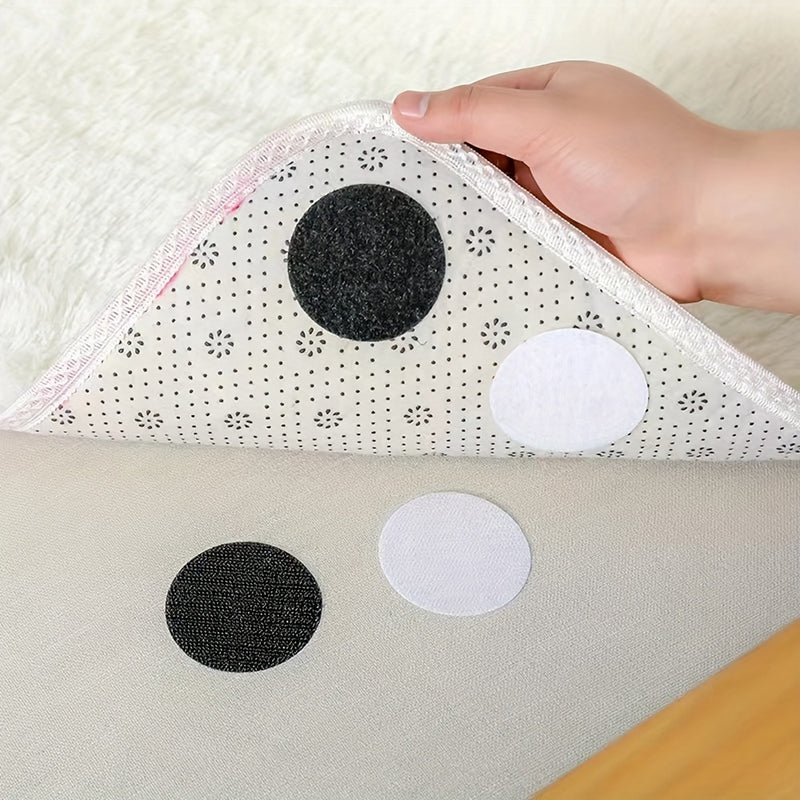 20 Pares (40 piezas) Nueva Cinta Antirizado de 30mm para Alfombras, Sujeta la Alfombra, Sofá y Sábanas en su Lugar y Mantiene las Esquinas Planas, Sujeta Antirizado para Alfombras