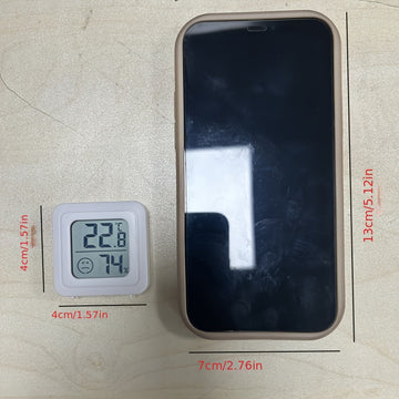 1pc Higrómetro y Termómetro Digital Compacto - Uso Interior/Exterior para Habitaciones de Niños, Coches y Más - Funciona con Pilas y Pantalla Grande para Temperatura, Humedad y Íconos de Sonrisa