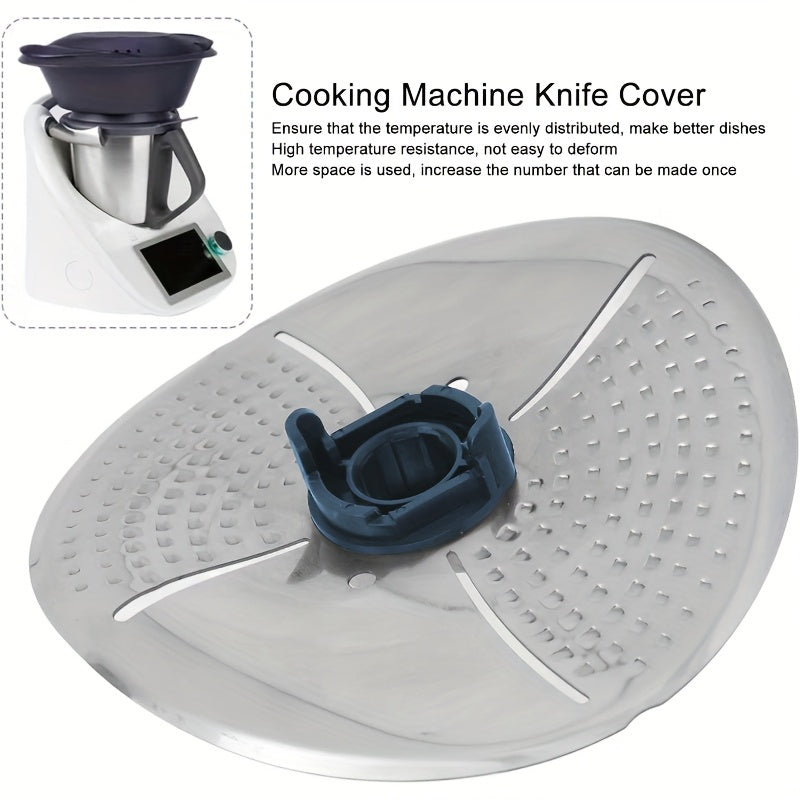 Cubierta de cabeza de cuchillo de cocina de acero inoxidable, compatible con máquinas Thermomix TM5/TM6, fabricada con material de acero inoxidable de grado alimenticio.