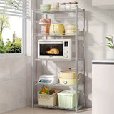 1 estante metálico ajustable de 4-5 niveles - Acero al carbono resistente, blanco con tubos dorados, diámetro de 12-16mm, organizador de almacenamiento montado en el suelo para hogar, oficina o garaje, capacidad de 10-15kg, no requiere batería, ensamblad