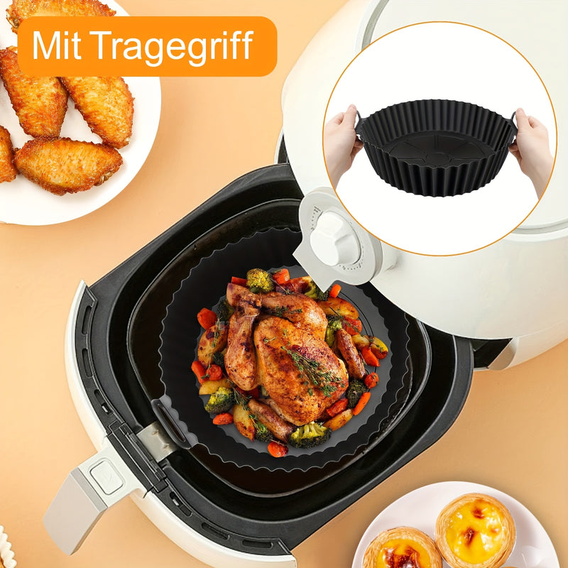 1pc/Funda Reutilizable para Freidora de Aire - Antiadherente, Grado Alimenticio, Accesorios Multifunción para Cocina, Molde de Silicona para Freidora, Moldes de Silicona para Air Fryer, Accesorios de Silicona para Freidora