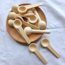 6/12pcs Cuchara de Bambú Pequeña Cuchara de Madera Mango Largo Cuchara de Miel Cuchara de Salsa de Frutas Cuchara de Café Cuchara de Postre Cuchara de Condimento Sal Cuchara de Mezclar