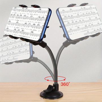1pc Soporte Giratorio 360° para Guitarra con Base de Ventosa Fuerte - ABS , Ideal para Actuaciones en Vivo y Grabación de Videos, Práctica Musical y Uso en Escritorio, Accesorio Moderno | Montaje Seguro con Succión