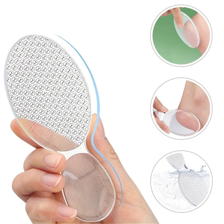 Nano Vidrio Limas Para Pies, Raspador De Doble Cara Para Pies, Escobilla Para Tacones, Removedor De Callos, Exfoliante, Cuidado De Pedicura, Herramienta De Limas Para Pies, Accesorios