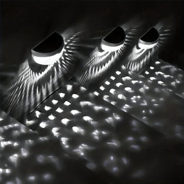 Staaricc luces solares para valla de 2/6 piezas, luces solares para terraza, luces colgantes solares para paredes, iluminación decorativa perfecta con 6 LEDs para jardín, garaje y escalera al aire libre, sensor inteligente - luz sensible
