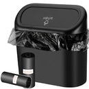 Cubo de Basura para Automóvil Mini con Tapa Impermeable y 2 Bolsas de Basura - Organiza y Almacena Objetos en Tu Vehículo