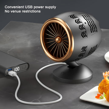 SENBOWE Campana Extractora Portátil - Alimentada por USB, 36V o inferior, no necesita batería, 1 filtro activo de repuesto, soporte de elevación ajustable multiángulo, ideal para parrillas de interior, olla caliente y cocina de RV, ventilación de olla ca