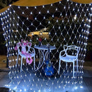298.7cm*201.17cm 192LED Red de luces LED alimentada por energía solar, luces de malla solar, luces de red para arbustos, 8 modos, eficiente en energía para jardín, patio, pared, boda, Navidad, Halloween y decoración al aire libre, decoración festiva