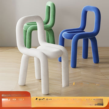 Silla Apilable de Acero Azul Chic con Respaldo - Versátil y Elegante para Decoración de Dormitorio, Oficina o Sala de Estar