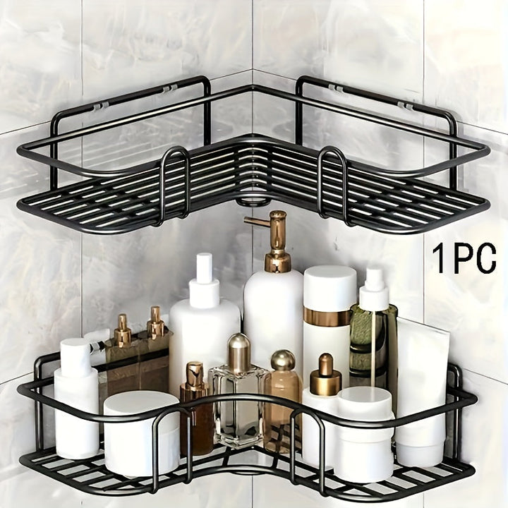 Estantería de Baño Colgante que Ahorra Espacio, Estante de Almacenamiento Colgante de Metal Duradero para Diversos Tipos de Habitaciones, Instalación Fácil, No Requiere Taladrar, Organizador Multipropósito, Organizadores y Almacenamiento de Baño