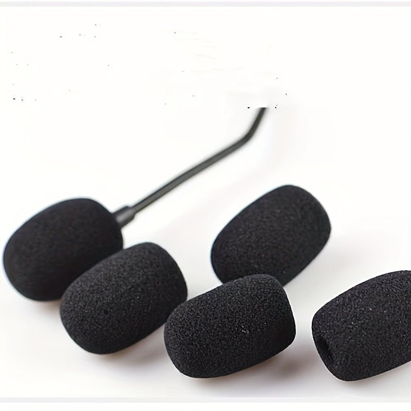 [10 filtros pop XLR] Juego de 10 filtros pop para conectores XLR, pantalla antiviento de espuma antichoque para micrófono, almohadillas de reducción de ruido para audífonos y micrófonos de mano, sin necesidad de batería