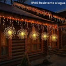 Conjunto de Luces Solares Colgantes para Jardín Exterior de 2 piezas/4 piezas, Luces Inteligentes Esféricas con Estallido de Estrellas y 240/480 LEDs, Impermeables IP65 en 8 Modos, Cuerda de Hadas de Alambre de Cobre para Decoración de Año Nuevo y Navida