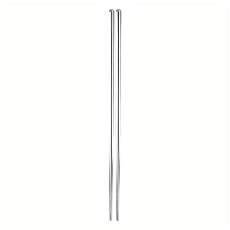 1/5 par de palillos de acero inoxidable, palillos antideslizantes para Sushi, palillos de Metal para comida japonesa y coreana, juego de cubiertos de cocina