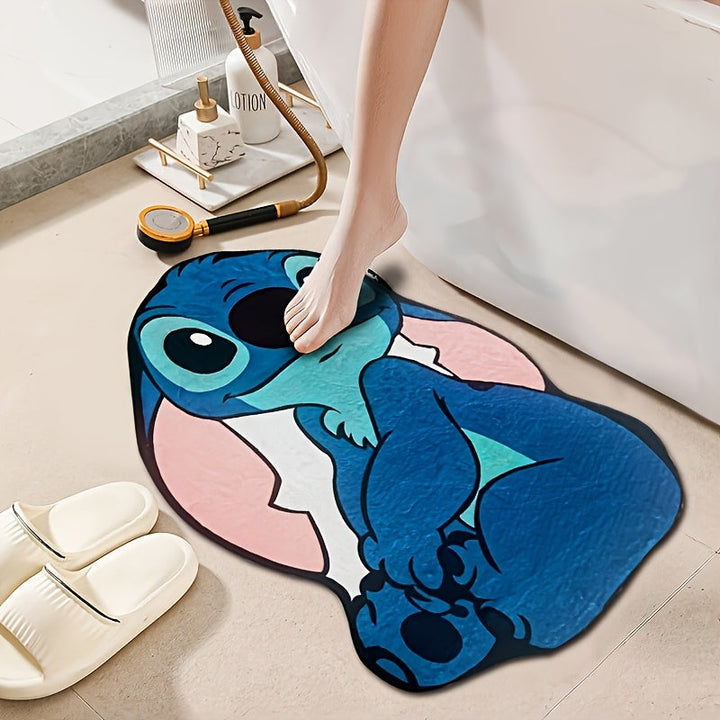 Alfombra decorativa de Stitch antideslizante, para dormitorio, sala, baño y cuarto de juegos, solo lavado a mano, regalo para Pascua y Halloween