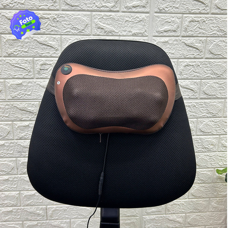 Masajeador Cojín Multifuncional Espalda + Lumbar + Cuello  Portátil 8028