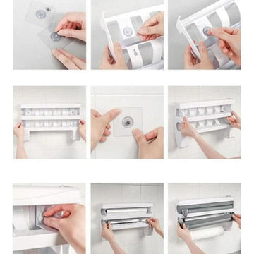 Organizador De Rollos 4 En 1 con Cortador