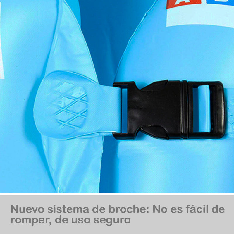 Chaleco Salvavidas Inflable Niños Flotador Piscina Broches MD291