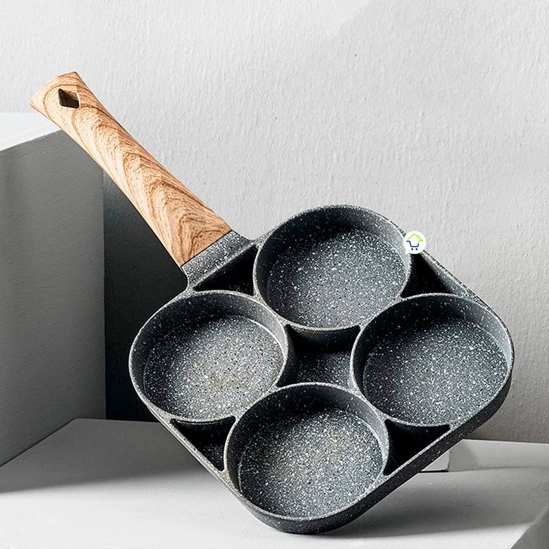 Sartén 4 Compartimientos Cacerola Antiadherente Cocina H5