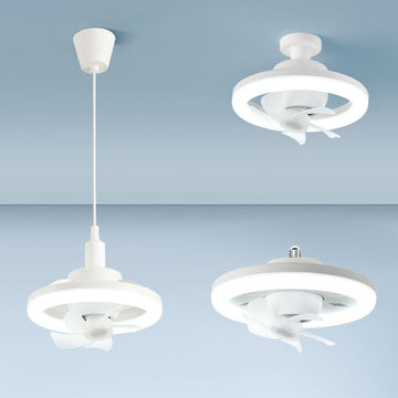 Ventilador de techo giratorio 360° 2 en 1 con luz y control remoto