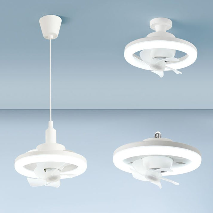 Ventilador de techo giratorio 360° 2 en 1 con luz y control remoto