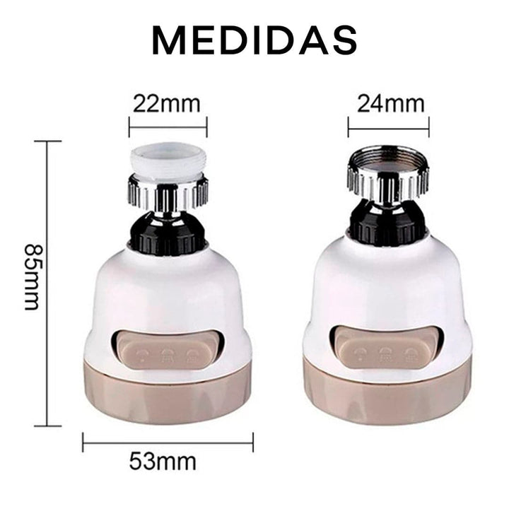 Cabezal de Grifo 360° Llevas de regalo 1 Set de tapas x 6 Unidades