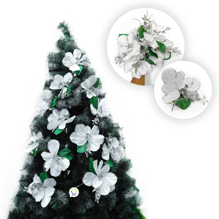 Flores Artificiales Para Árbol X12 Decoración Navidad 049