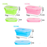 Lonchera Plegable Silicona X3 Contenedor Portátil Alimentos Fiambrera 21LDH9