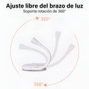 Lámpara Clip de Lectura Recargable 3 Modos de Luz C15