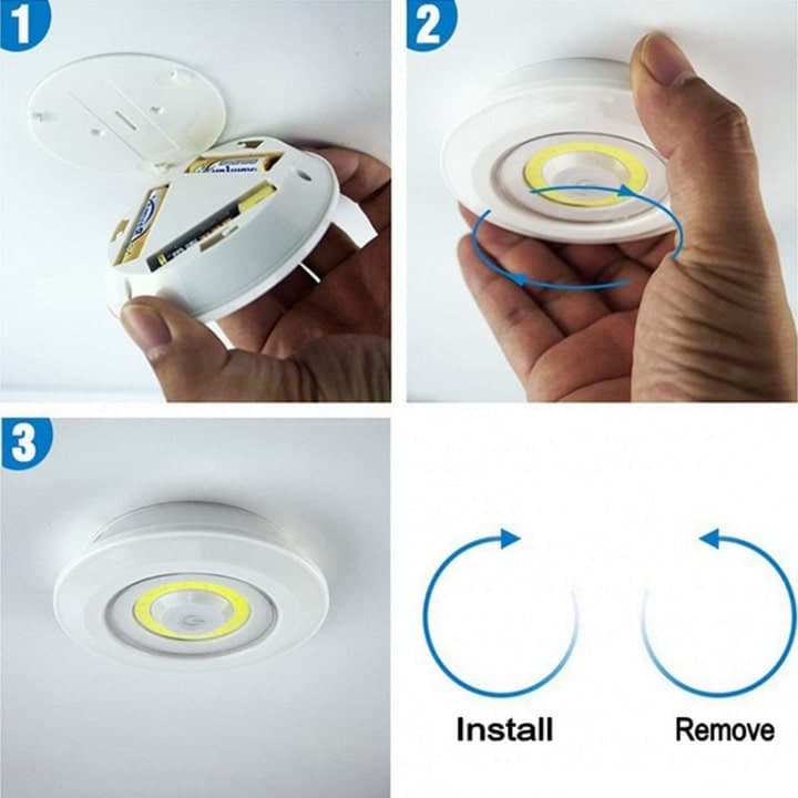 Pack de 3 luces led con control de mando