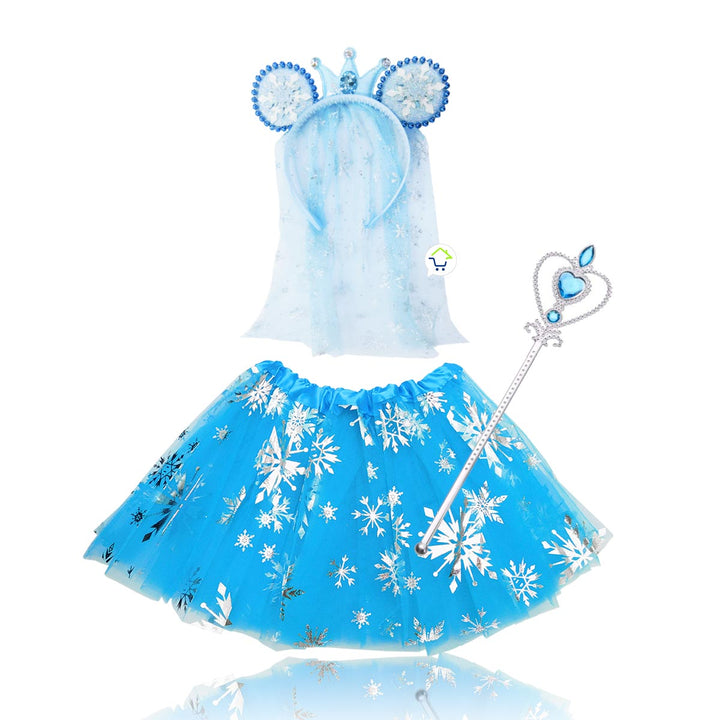 Disfraz Princesa Helada Accesorios Halloween Niñas Fiesta de Disfraces OF-701