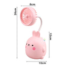 Ventilador De Mesa Recargable Conejo Portalápices CS282A