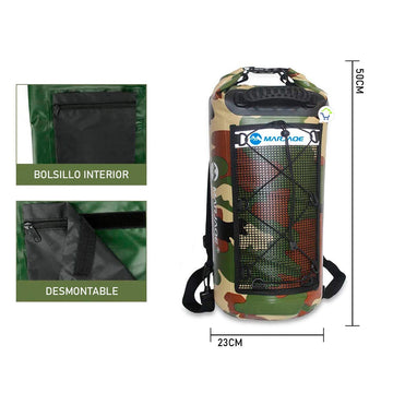 Bolso Impermeable 25L Ocean pack Deportes Mochila Pesca B1613
