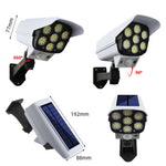Lámpara Led Panel Solar Y Sensor De Movimiento Tipo Cámara
