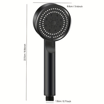 Cabezal de ducha rectangular de alta presión con 5 modos ajustables - Cabezal de plástico duradero con instalación por inserción, múltiples configuraciones de rociado para una experiencia relajante, accesorio ideal para baño, diseño moderno, flujo de agu
