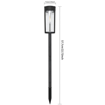 Luces solares para exteriores LED, lámpara de filamento redonda, adecuadas para patio, jardín, sendero, iluminación de paisaje, luces decorativas, luces de césped, luces con enchufe, decoraciones de Halloween, Navidad y fiestas 2/4/6 piezas