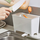 Un contenedor de basura de cocina no recargable con filtro - un recolector de basura de alimentos fácil de limpiar, adecuado para fregaderos, diseñado para ahorrar espacio en el hogar.