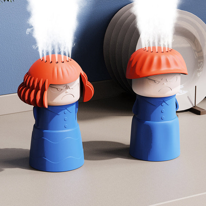 1pc Limpiador de Microondas "Mamá Enfadada" - Diseño Divertido (Expresión Enojada), Absorbente Potente de Grasa y Olores, No Tóxico, Compacto para Espacios Pequeños - Seguro para Microondas, Hornos, Refrigeradores - Ayudante de Limpieza en la Cocina